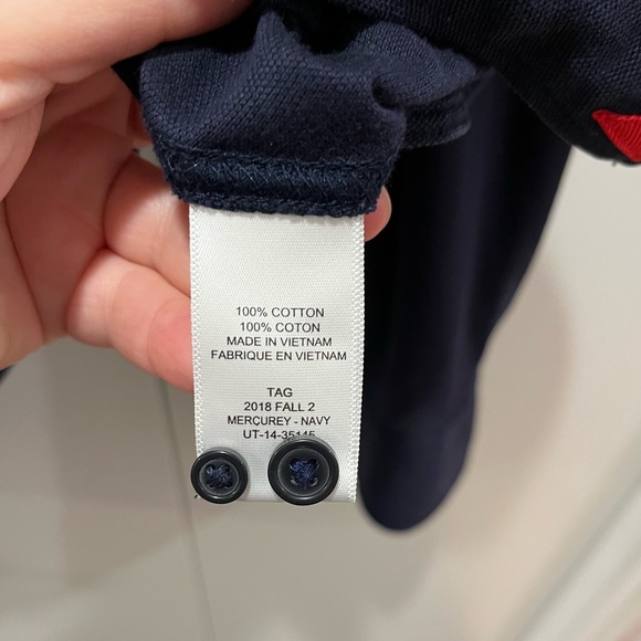 Untuckit Navy Blue knit Buttondown - Picture 4 of 4